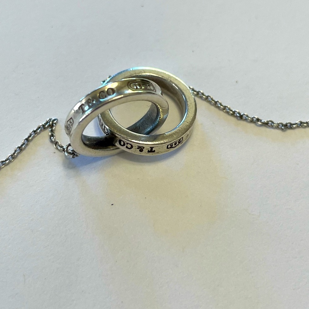 Tiffany & Co. 1837 Interlocking Circle Silver 925 Ladies Necklace